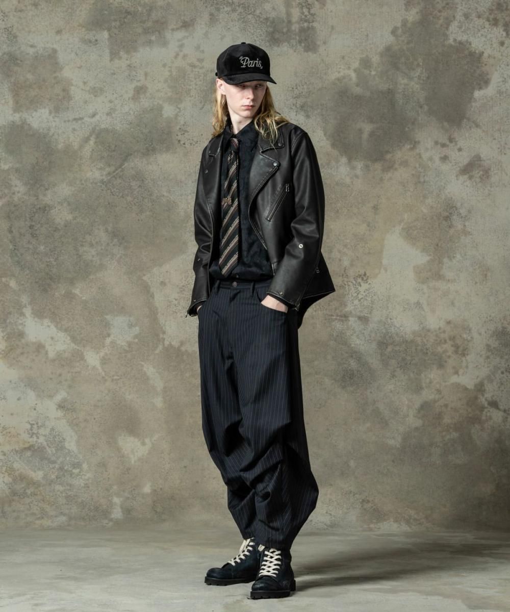 glamb/グラム Irregular Tuck Wide Slacks Pants/イレギュラー