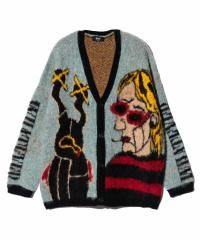 <img class='new_mark_img1' src='https://img.shop-pro.jp/img/new/icons2.gif' style='border:none;display:inline;margin:0px;padding:0px;width:auto;' />ڥ饹1glamb  Weeping Man Cardigan/ԥ󥰥ޥ󥫡ǥ GB0125/KNT02 2025SS BLUE