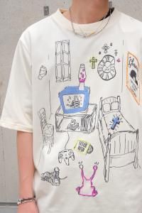 <img class='new_mark_img1' src='https://img.shop-pro.jp/img/new/icons2.gif' style='border:none;display:inline;margin:0px;padding:0px;width:auto;' />glamb  Grunge Room T-Shirt/󥸥롼ԥ GB0125/CS08 2025SS 2Ÿ