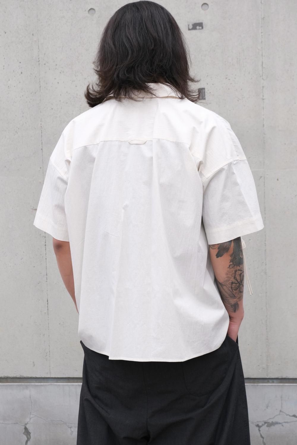 Dulcamara ドゥルカマラ コードポケットSスリーブシャツ D125-T690 WHITE