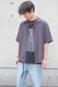 <img class='new_mark_img1' src='https://img.shop-pro.jp/img/new/icons2.gif' style='border:none;display:inline;margin:0px;padding:0px;width:auto;' />LAD MUSICIAN åɥߥ塼 OPEN COLLAR SHIRT ץ󥫥顼 2125-106 2025SS 2Ÿ(SPACE WHITE/PURPLE BLACK)