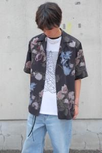 <img class='new_mark_img1' src='https://img.shop-pro.jp/img/new/icons2.gif' style='border:none;display:inline;margin:0px;padding:0px;width:auto;' />LAD MUSICIAN åɥߥ塼 PAINT ROSE CAT OPEN COLLAR SHIRT ڥȥåȥץ󥫥顼 2125-116 2025SS 3Ÿ