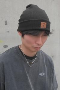 <img class='new_mark_img1' src='https://img.shop-pro.jp/img/new/icons2.gif' style='border:none;display:inline;margin:0px;padding:0px;width:auto;' />JieDa  LEATHER PATCH KNIT CAP 쥶ѥå˥åȥå Jie-25W-GD16 2025AW BLACK