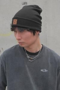 <img class='new_mark_img1' src='https://img.shop-pro.jp/img/new/icons2.gif' style='border:none;display:inline;margin:0px;padding:0px;width:auto;' />JieDa  LEATHER PATCH KNIT CAP 쥶ѥå˥åȥå Jie-25W-GD16 2025AW BLACK