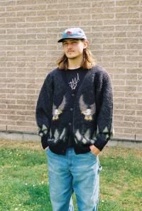 <img class='new_mark_img1' src='https://img.shop-pro.jp/img/new/icons2.gif' style='border:none;display:inline;margin:0px;padding:0px;width:auto;' />11/15 NEW ARRIVALCHALLENGER 󥸥㡼 NATIVE EAGLE CARDIGAN 륫ǥ CLG-KN 025-008 2025AW BLACK