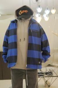 <img class='new_mark_img1' src='https://img.shop-pro.jp/img/new/icons2.gif' style='border:none;display:inline;margin:0px;padding:0px;width:auto;' />CHALLENGER 󥸥㡼 LINING ZIP UP SHIRT Хåեå饤˥󥰥ĥ֥륾 CLG-SH 025-009 2025AW/ BLUE-BLACK