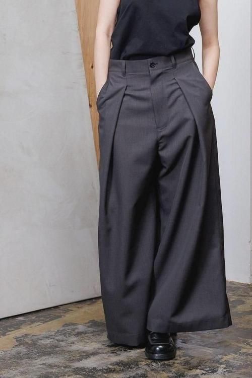 vintage tuck wide slacks pants モード系 海外 vintage tuck wide slacks pants モード系 海外 - メルカリ