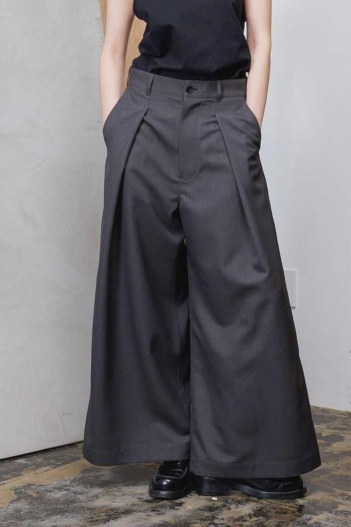 VOAAOV ヴォアーブ ROUTINE TUCK WIDE PANTS ルーティーンタックワイド