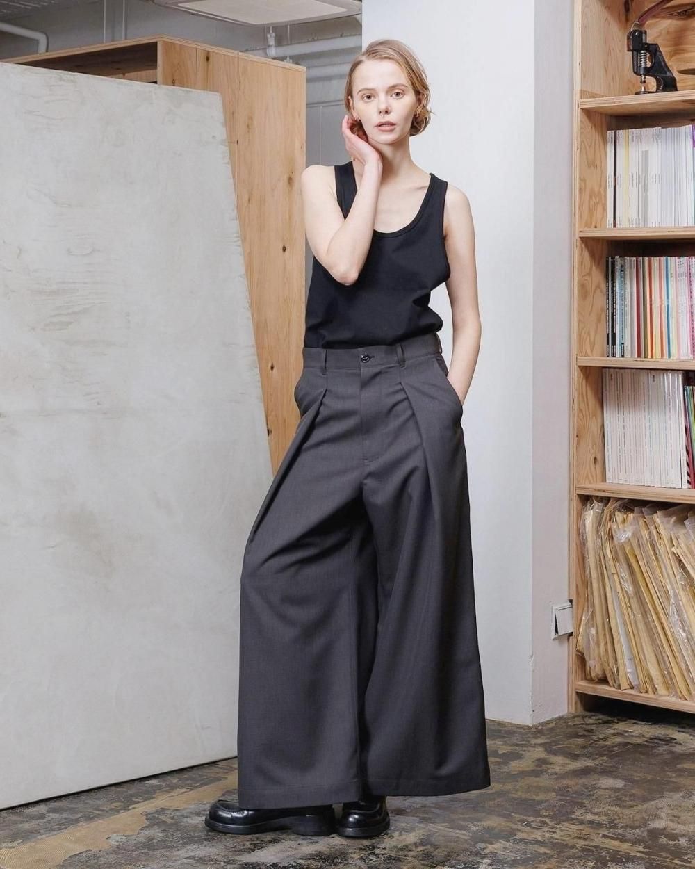 VOAAOV ヴォアーブ ROUTINE TUCK WIDE PANTS ルーティーンタック