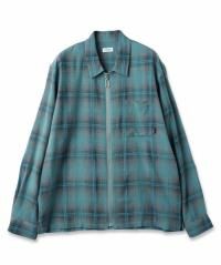 <img class='new_mark_img1' src='https://img.shop-pro.jp/img/new/icons2.gif' style='border:none;display:inline;margin:0px;padding:0px;width:auto;' />JieDa  OMBRE CHECK ZIP SHIRT ֥졼ååץ Jie-25W-SH05-B 2025AW GREEN