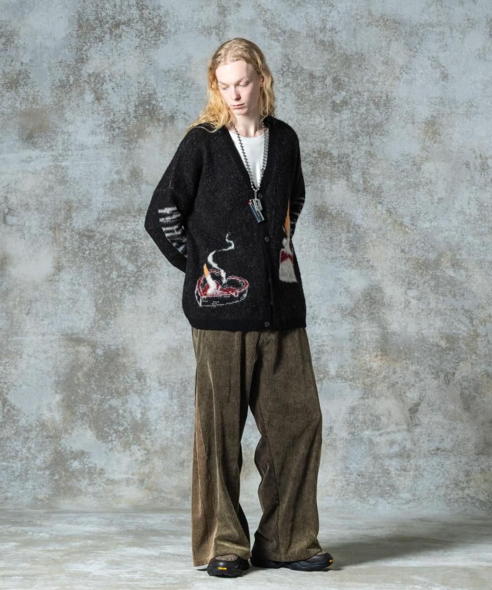 glambカーディガン美品 glamb カーディガン Damaged Flower Cardigan / ダメージ