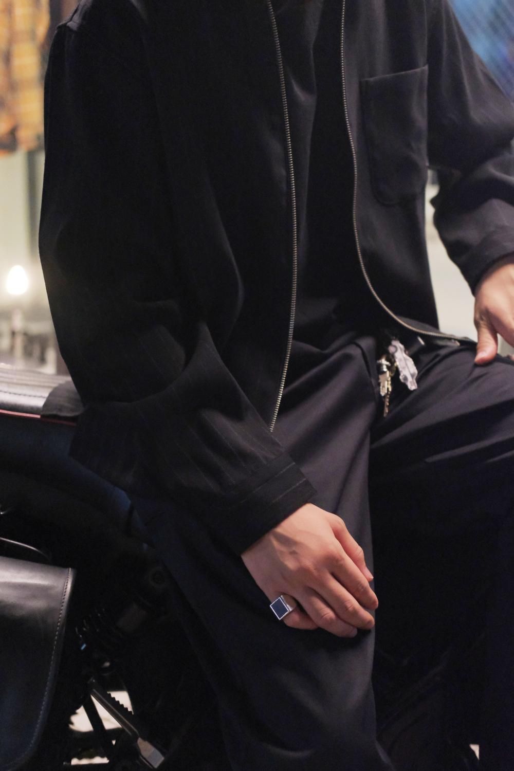 jieda シャツ JIEDA - OMBRE CHECK ZIP SHIRT | GREEN | ジップシャツ | NapsNote