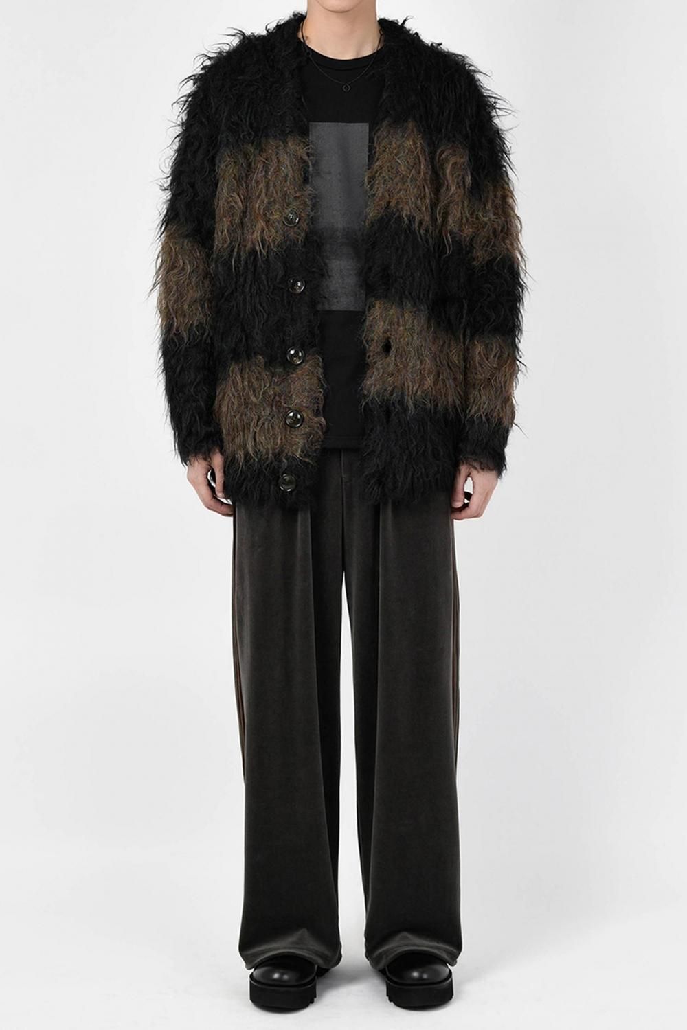 トップス lad musician LOOP YARN SHAGGY CARDIGAN LAD MUSICIAN ラッドミュージシャン LOOP YARN SHAGGY KNIT CARDIGAN