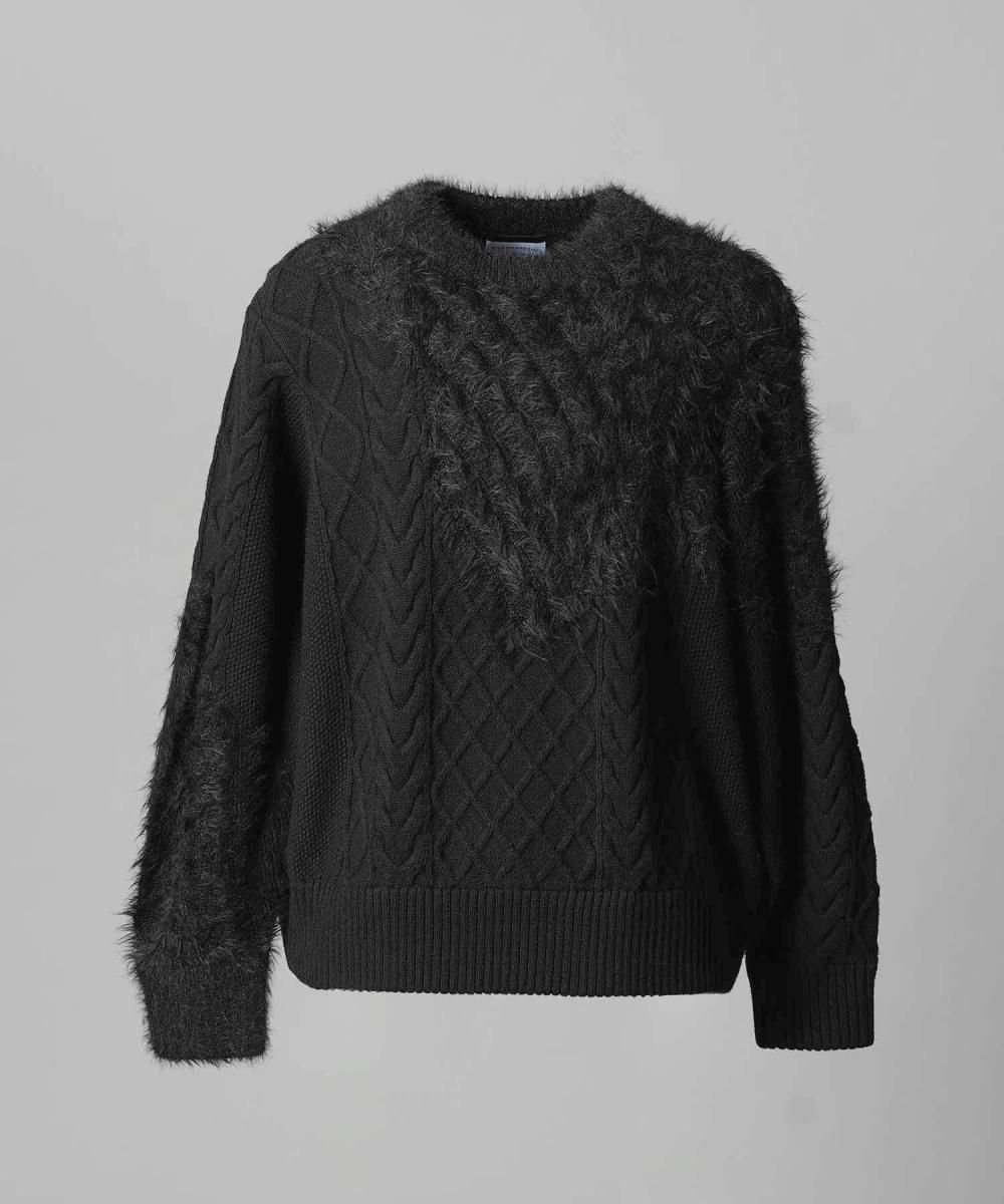 MAISON SPECIAL メゾンスペシャル Cable Shaggy Mix Prime-Over