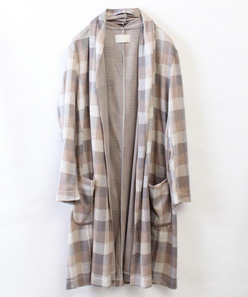 2015AW 先行予約】 TROVE / KANGAS GOWN＜ロングチェックカーディガン ...