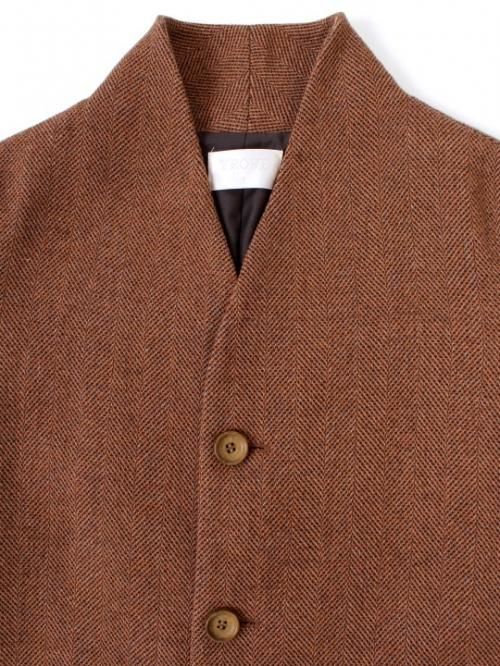 TROVE / LASSE COAT＜ノーカラーコート＞ # ミックスキャメル - 群馬県