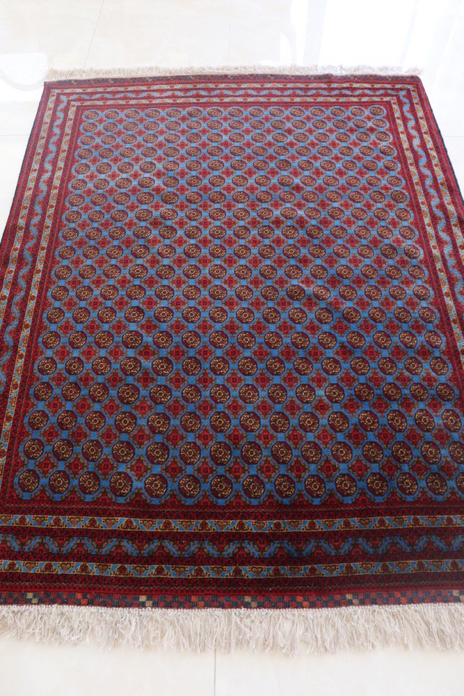 新品未使用】アフガニスタン産 絨毯 ホジャロシュナイ メッカ ラグ