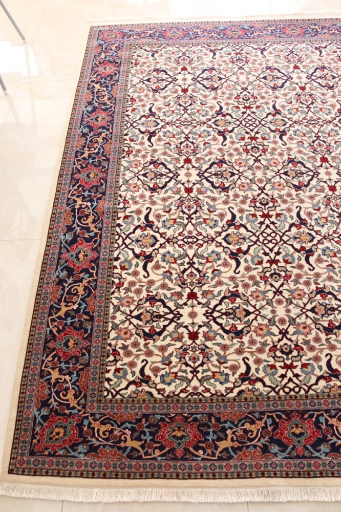 販売済み W395 高級手織り絨毯 トルコ ヘレケ ウール 52.5×73.5 