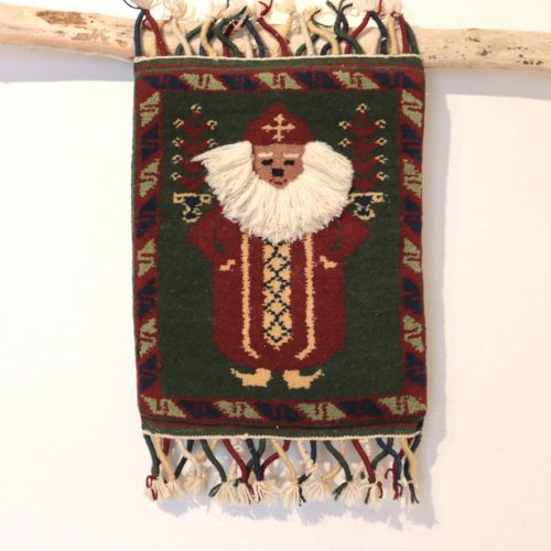 トルコ手織り絨毯 サンタクロース　ノエルババ 