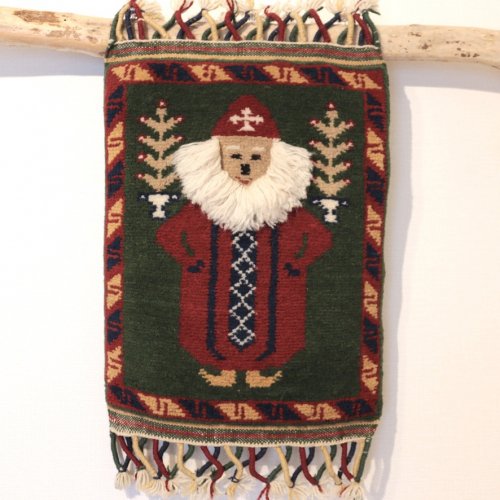 トルコ手織り絨毯 サンタクロース　ノエルババ 