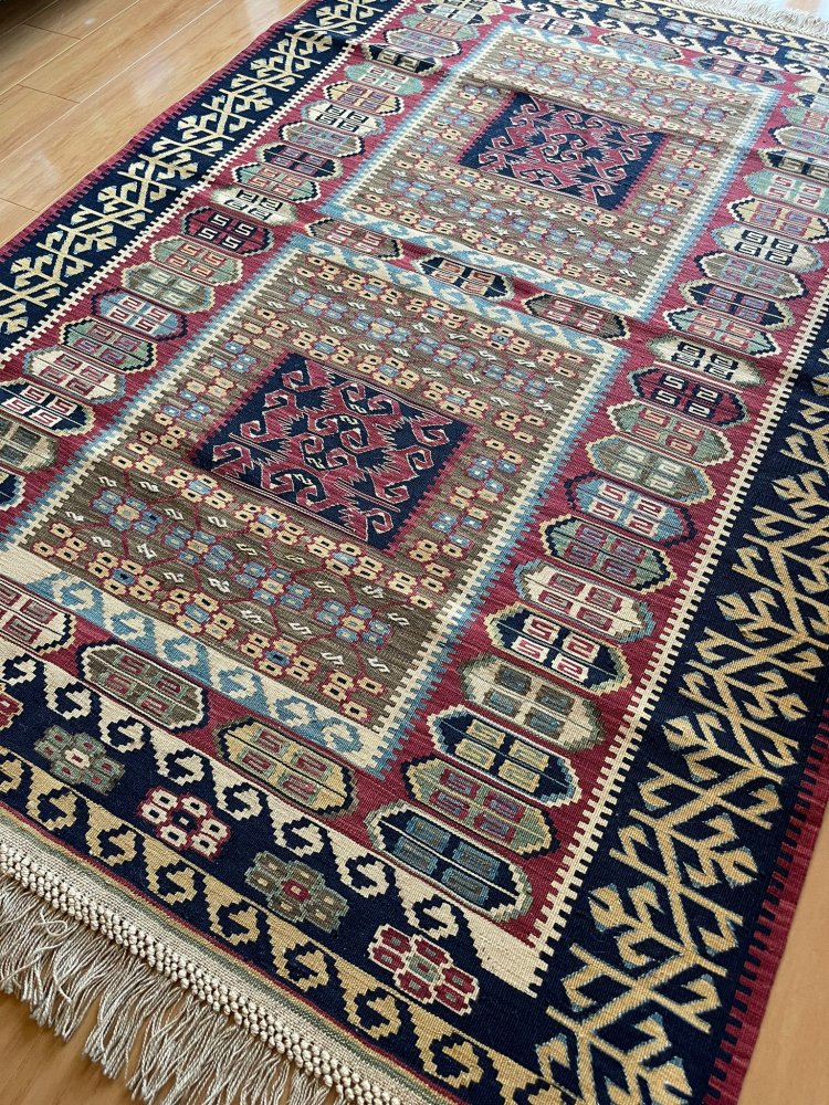 コレクション 緻密な織りのキリム 老舗工房による天然染料 174x123 - Anatolian Concept Old&New  手織ラグセレクトショップ