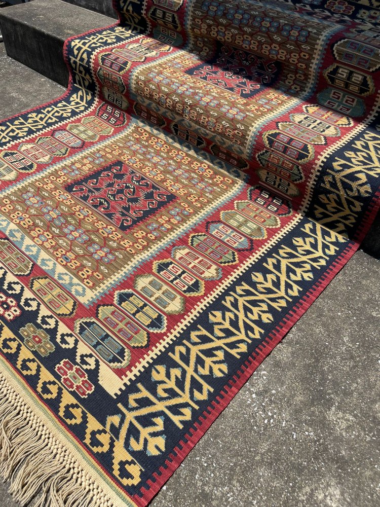 コレクション 緻密な織りのキリム 老舗工房による天然染料 174x123 - Anatolian Concept Old&New  手織ラグセレクトショップ