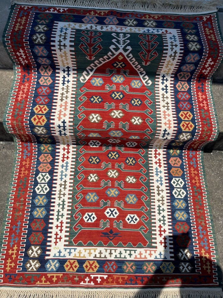 最高級＆最安値 アンティーク スマック織 シャーサバン族 総天然染料