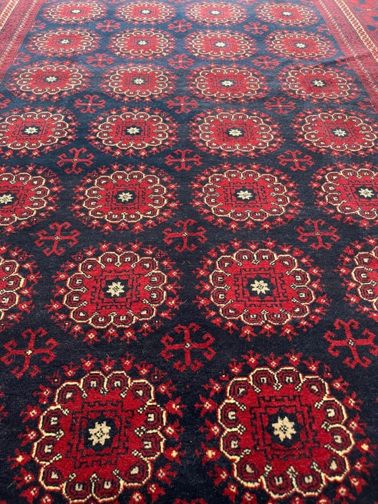 艶と柔らかさのアフガン絨毯 ビリジック 124×94㎝