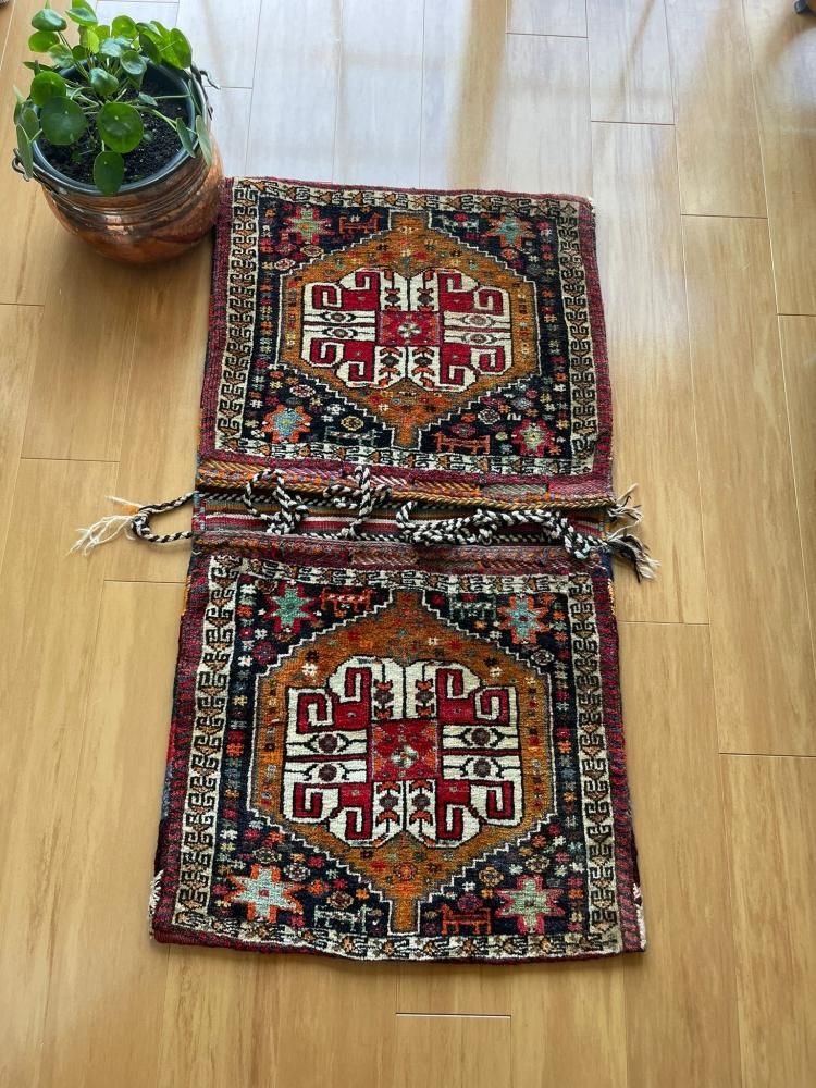 オールドキリムトランクテーブルBOX 幾何学模様 トランクスタイル収納