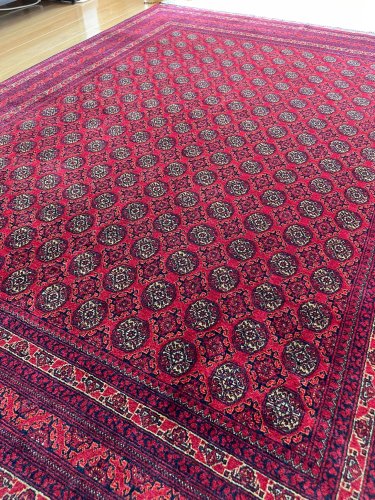 アフガン最高級絨毯 　ホジャロシュナイ 　209x153