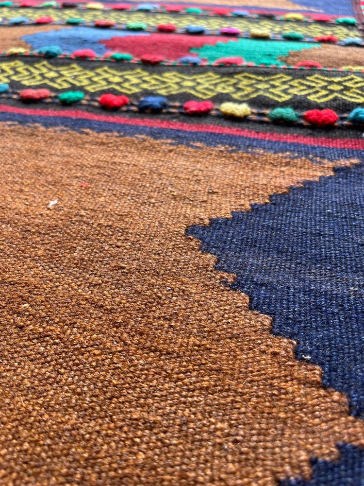 アフガニスタン 手織りマイマナ キリム size:172x92cm - ラグ