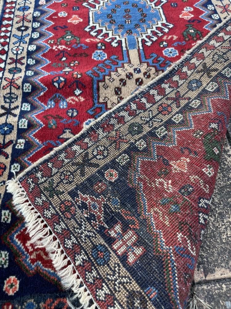 綺麗で可愛いペルシャ絨毯 シラーズ ヤレメ 94x61cm - Anatolian