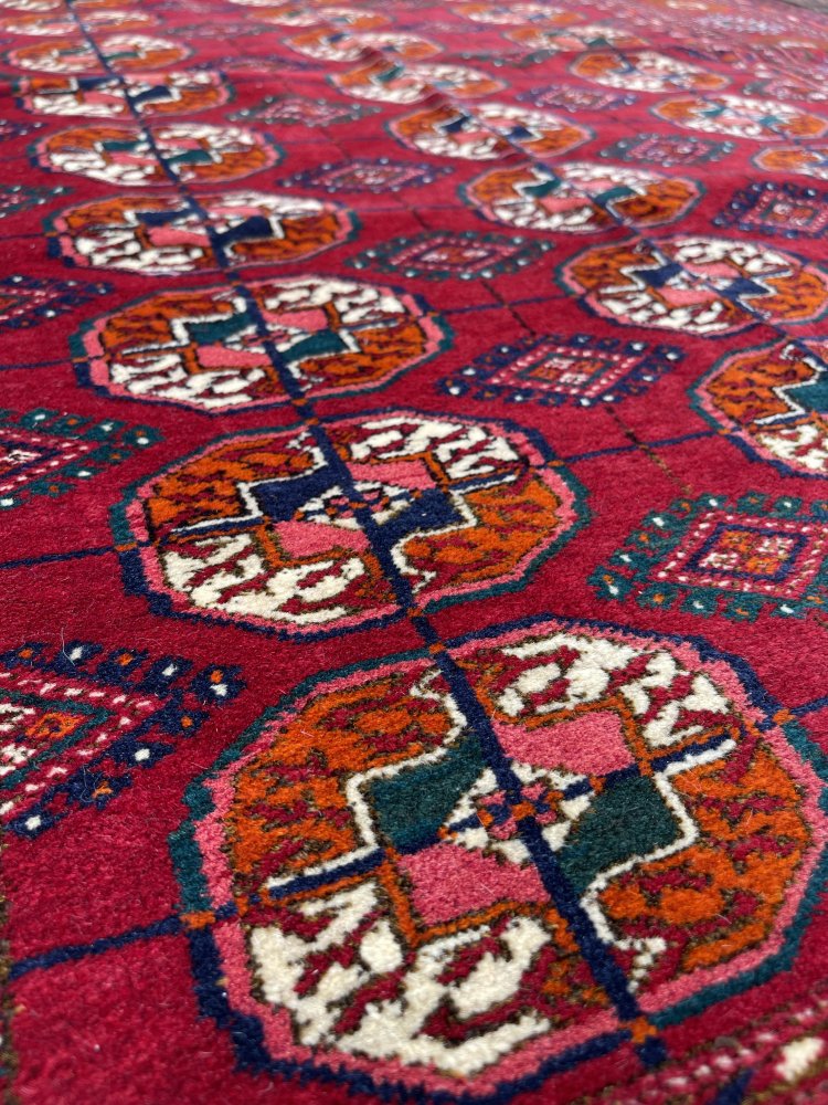 SALE‼️手織り絨毯 柔らかいトルクメン・ブハラ絨毯 ラグ 165x100cm 