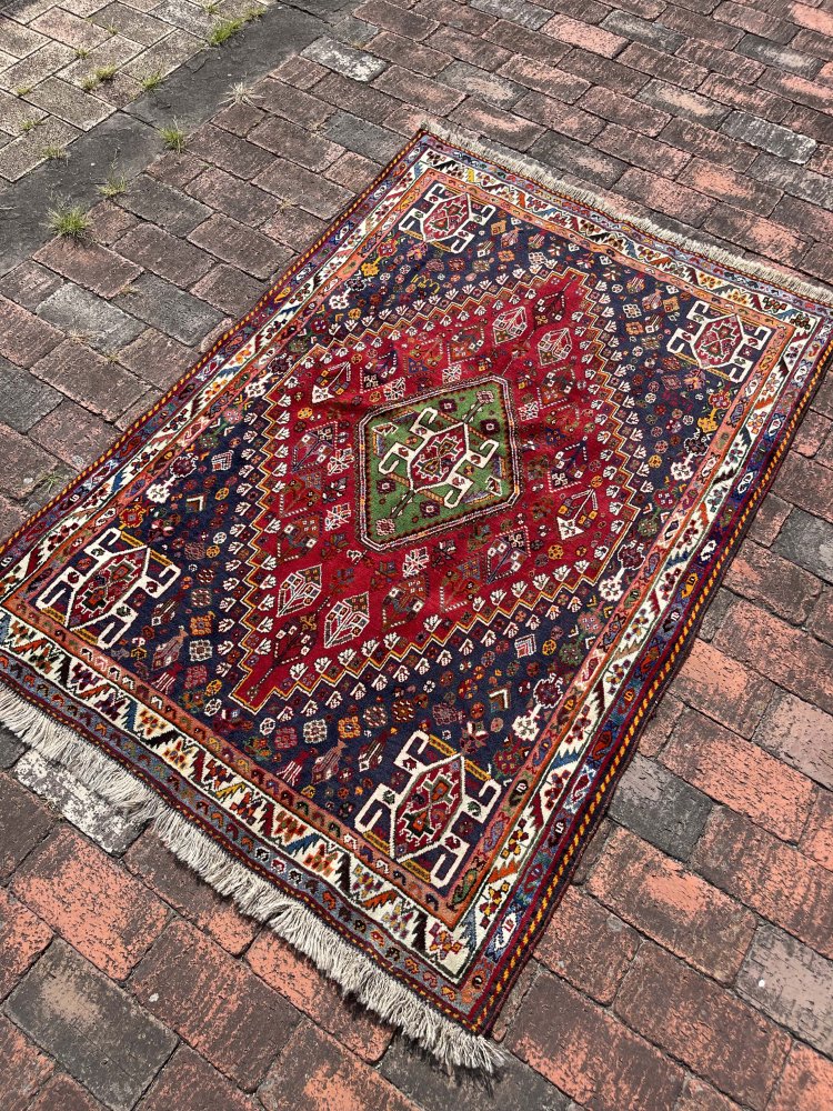 アンティーク カシュガイ族 トライバルラグ 156x110cm - Anatolian Concept Old&New 手織ラグセレクトショップ