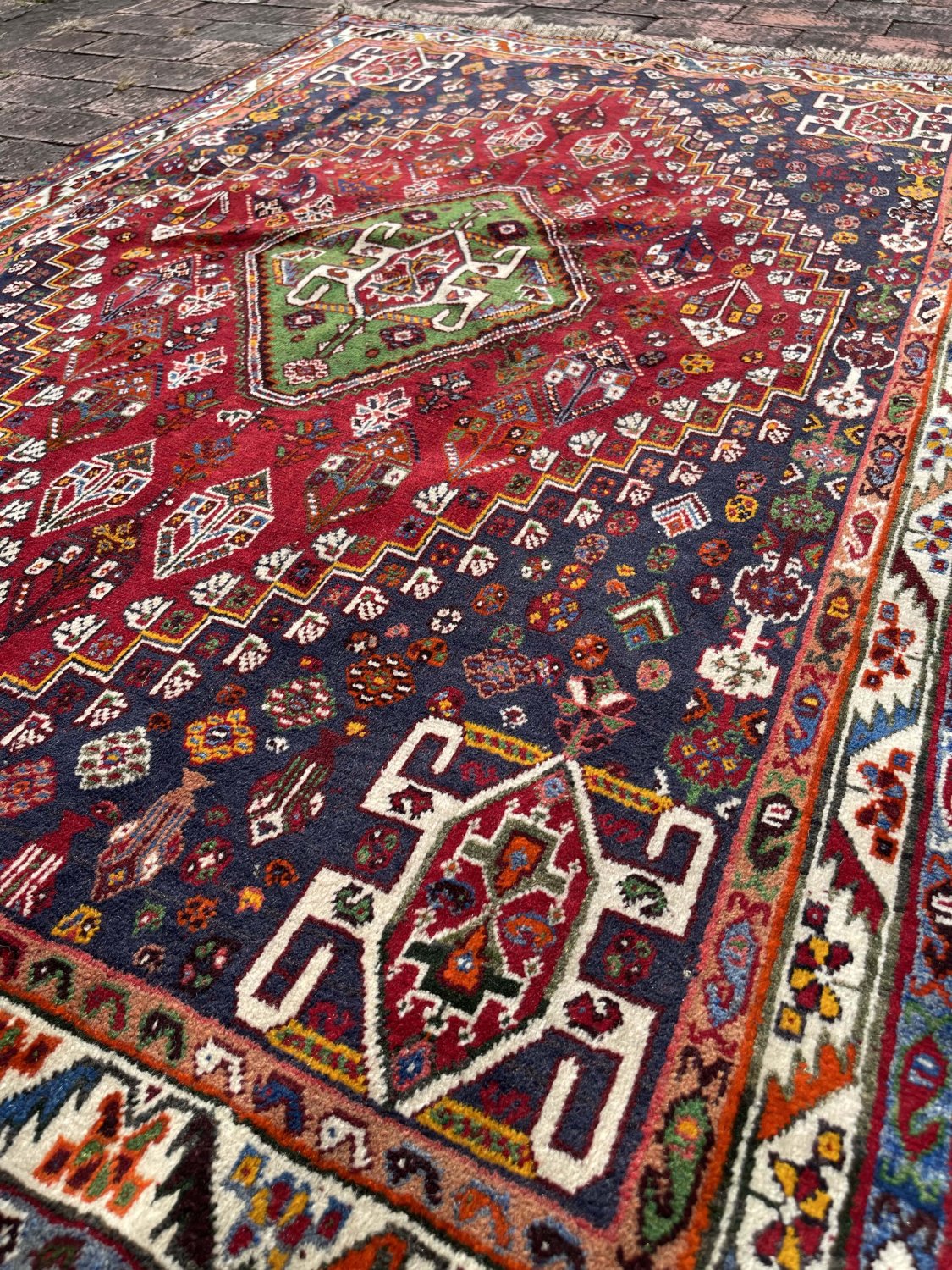 ペルシャ絨毯 トライバルラグ カシュガイ - ラグ