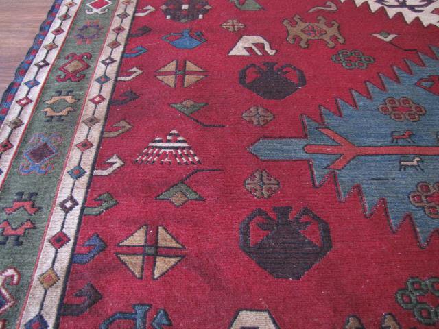 スマック織りオールドキリム アゼルバイジャン 草木染 - Anatolian