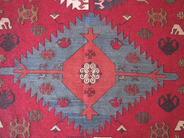 スマック織りオールドキリム アゼルバイジャン 草木染 - Anatolian