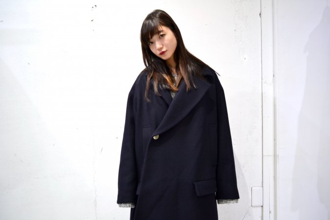 Seivson】WOOLメルトン アシンメトリー オーバーサイズ COAT ...