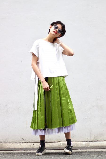 BELPER（ベルパー）のLUSTER PLEATED SKIRT（プリーツスカート