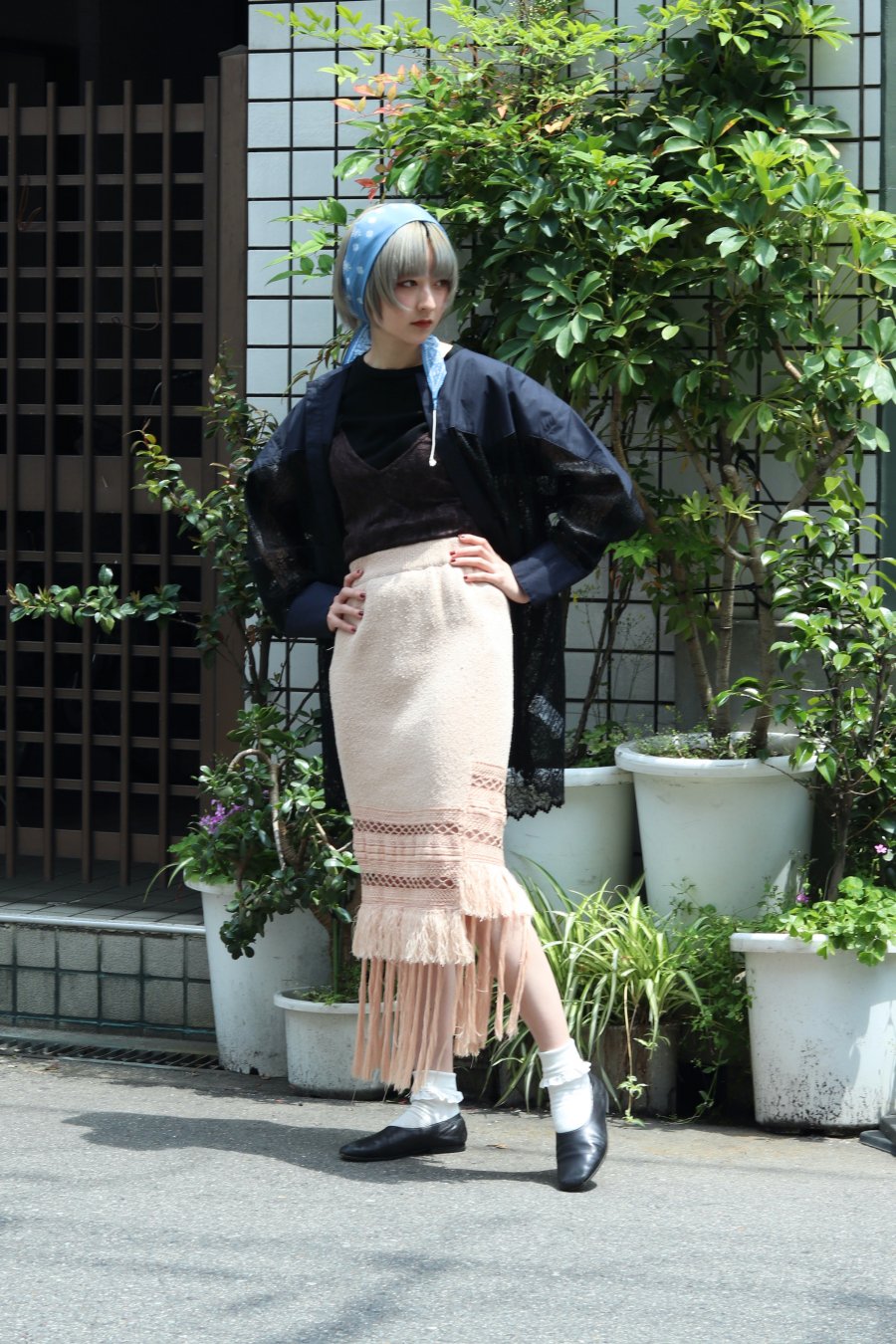 tiit tokyo（ティート トウキョウ）のfringe knit skirt（フリンジ