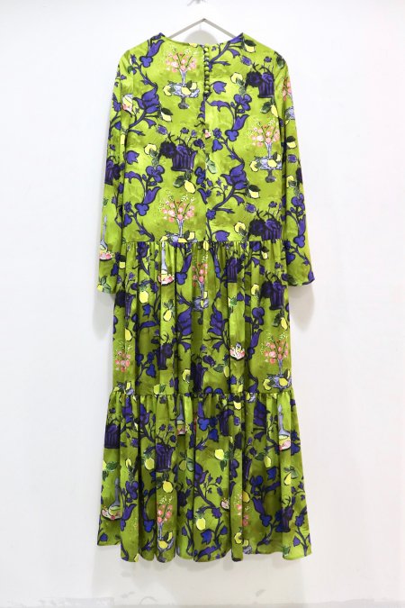 BELPER（ベルパー）のORIGINAL PRINT TIERED DRESS-YEL（ドレス