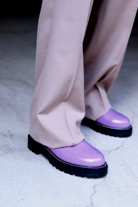 soe（ソーイ）のOne Buckle Plain Toe Shoes-PURPLE（ワンバックル