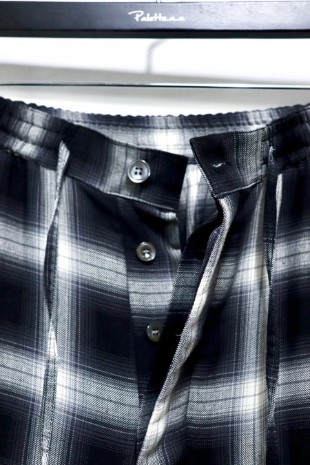 JOHN MASON SMITH（ジョンメイソンスミス）のPAJAMA PANTS CHECK-BLACK