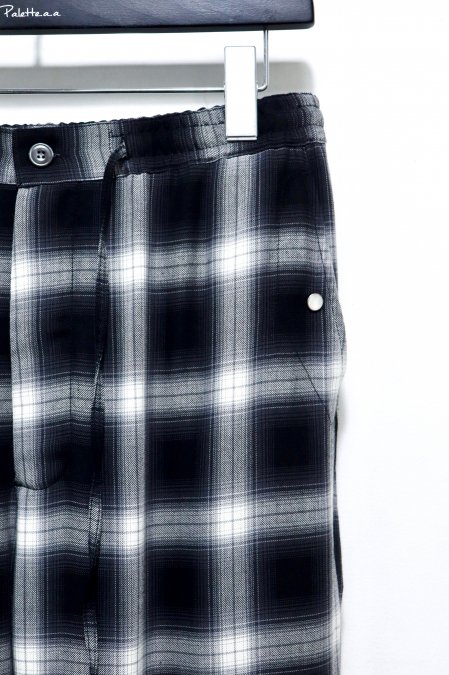 JOHN MASON SMITH（ジョンメイソンスミス）のPAJAMA PANTS CHECK-BLACK