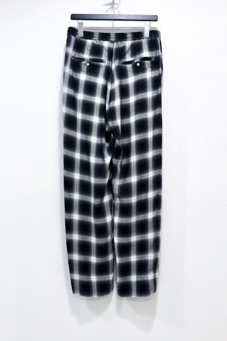 JOHN MASON SMITH（ジョンメイソンスミス）のPAJAMA PANTS CHECK-BLACK