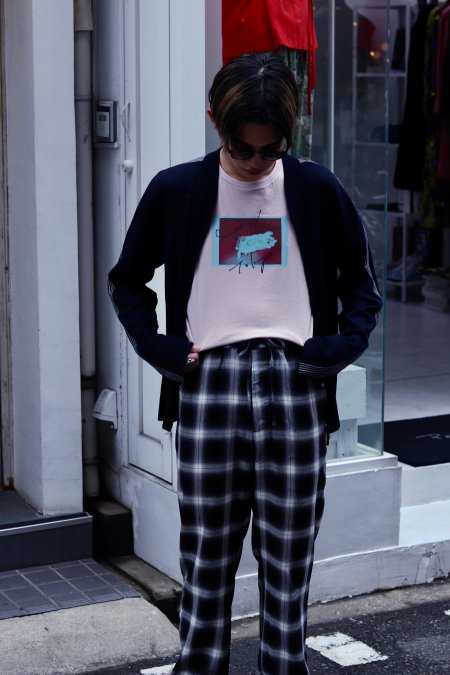 JOHN MASON SMITH（ジョンメイソンスミス）のPAJAMA PANTS CHECK-BLACK