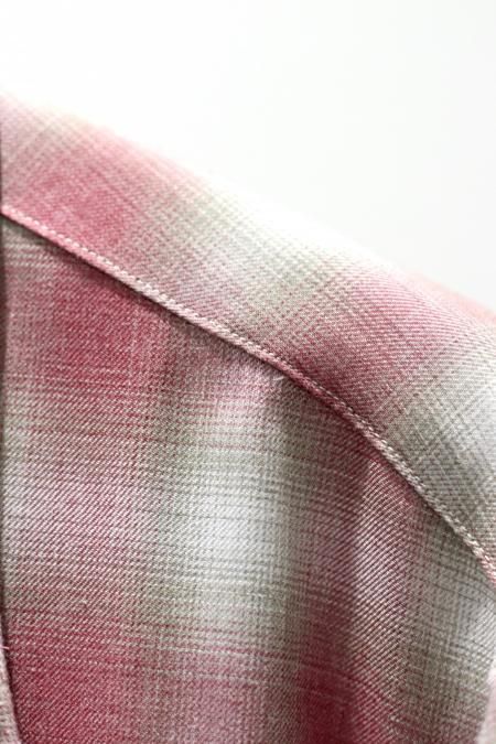 SUGARHILL（シュガーヒル）のOMBRE OPENCOLLARED SHIRT-RED