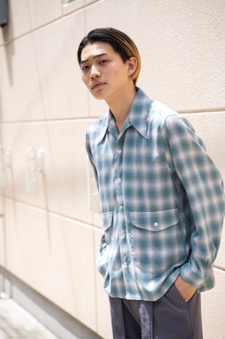 すずらん sugarhill ombre check open collar shirts | kinderpartys.at