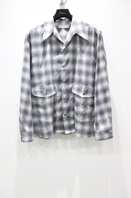 SUGARHILL（シュガーヒル）のOMBRE OPENCOLLARED SHIRT-BLACK ...