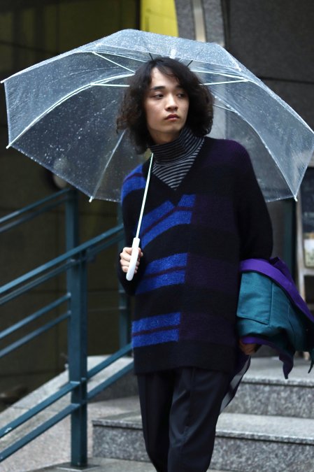 YUKI HASHIMOTO NOISE STRIPE JUMPER62cm袖丈